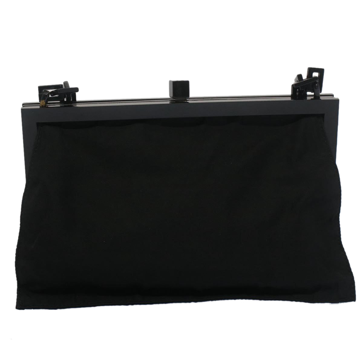 PRADA Chain Shoulder Bag Nylon Black Auth bs7920 - 0