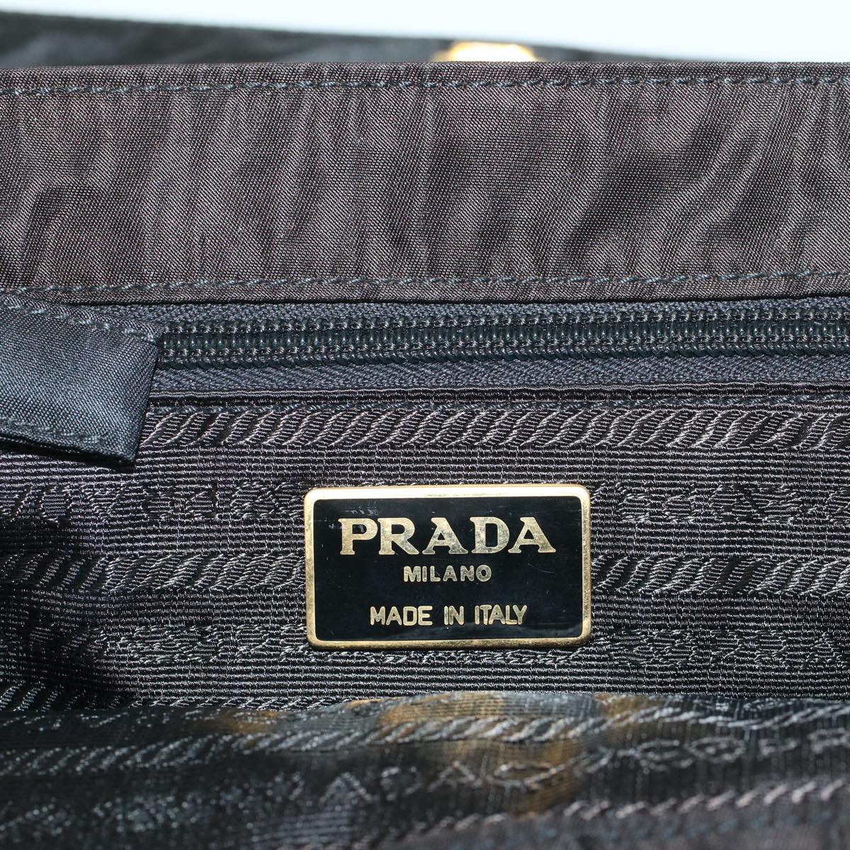 PRADA Hand Bag Nylon Black Auth bs7922