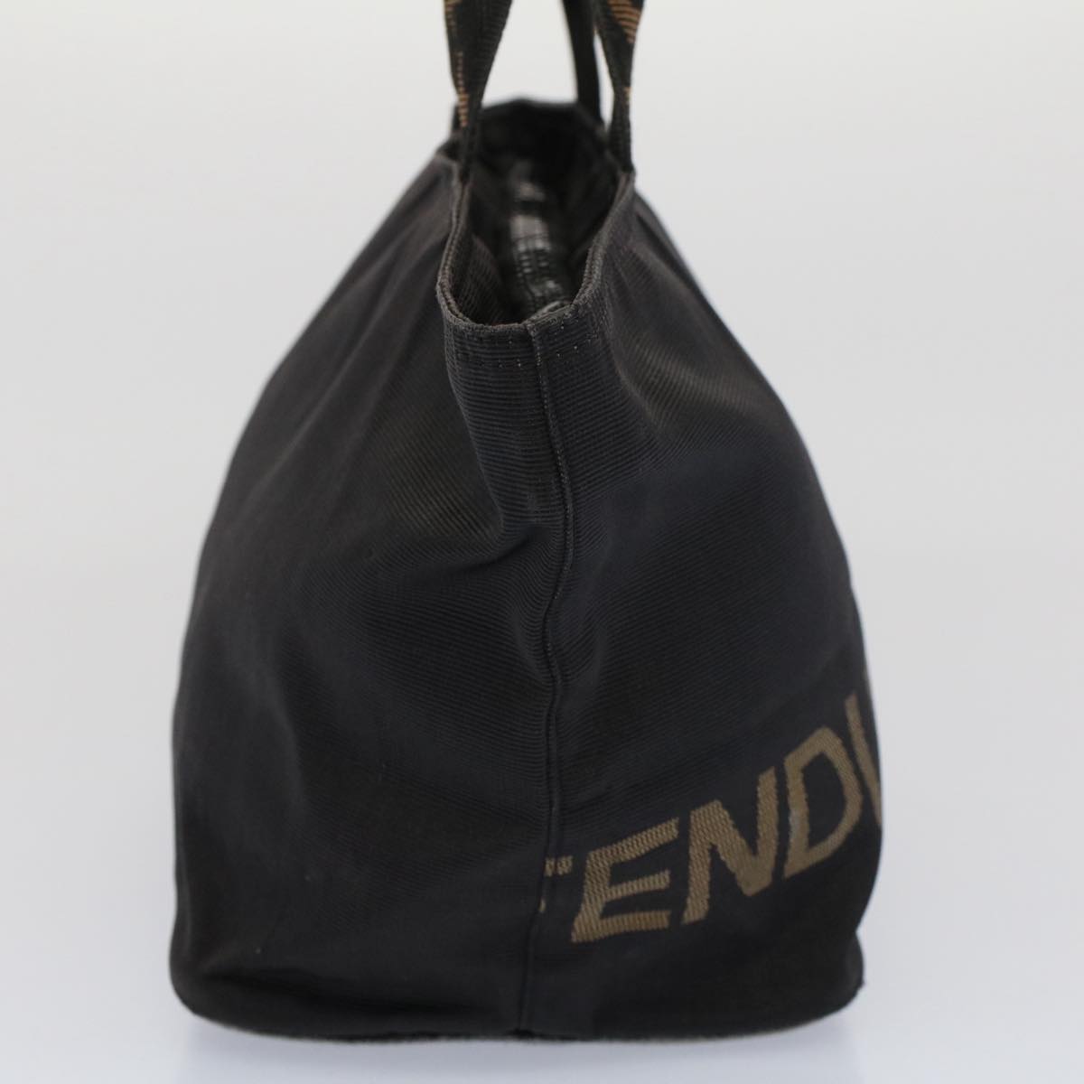 FENDI Hand Bag Nylon Black Auth bs7932