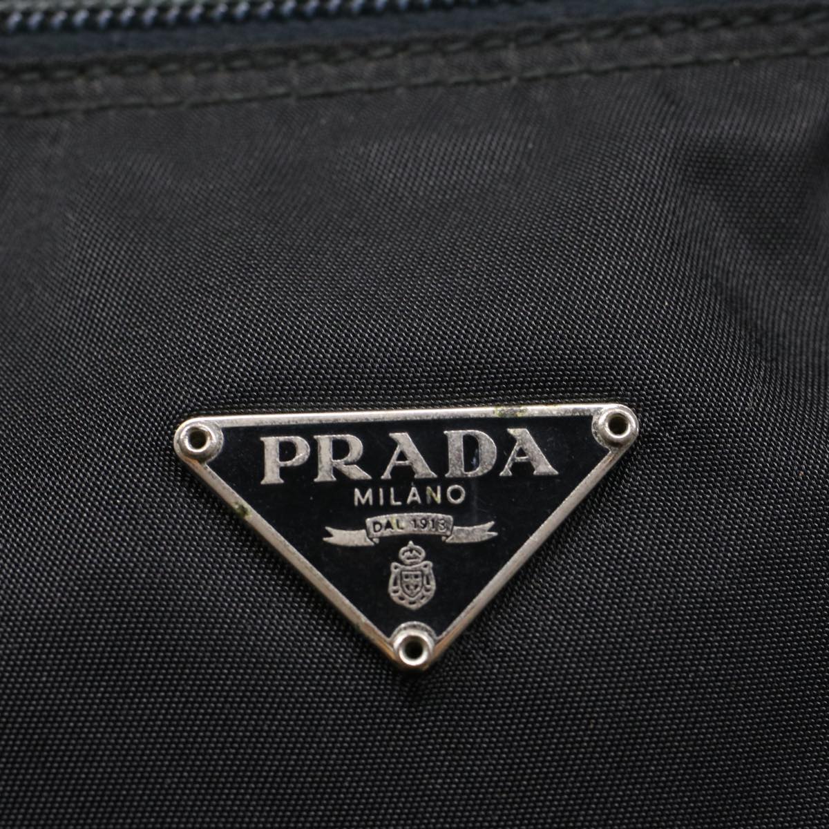 PRADA Pouch Nylon Black Auth bs7944