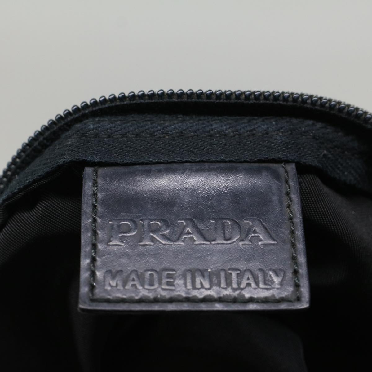 PRADA Pouch Nylon Black Auth bs7944