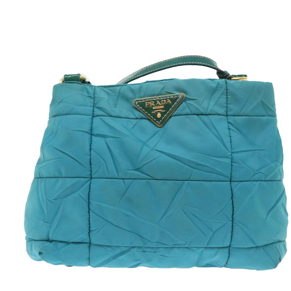 PRADA Shoulder Bag Nylon Light Blue Auth bs7970