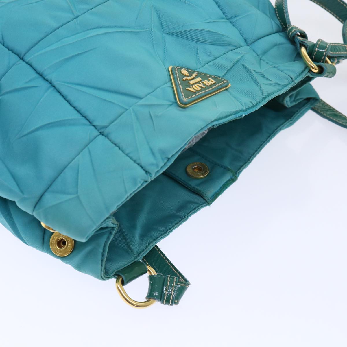 PRADA Shoulder Bag Nylon Light Blue Auth bs7970