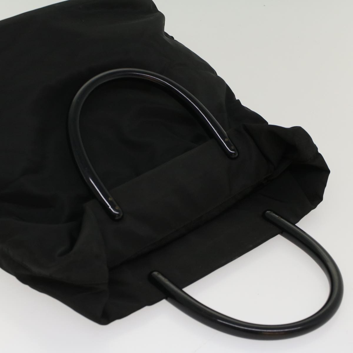 PRADA Hand Bag Nylon Black Auth bs7973