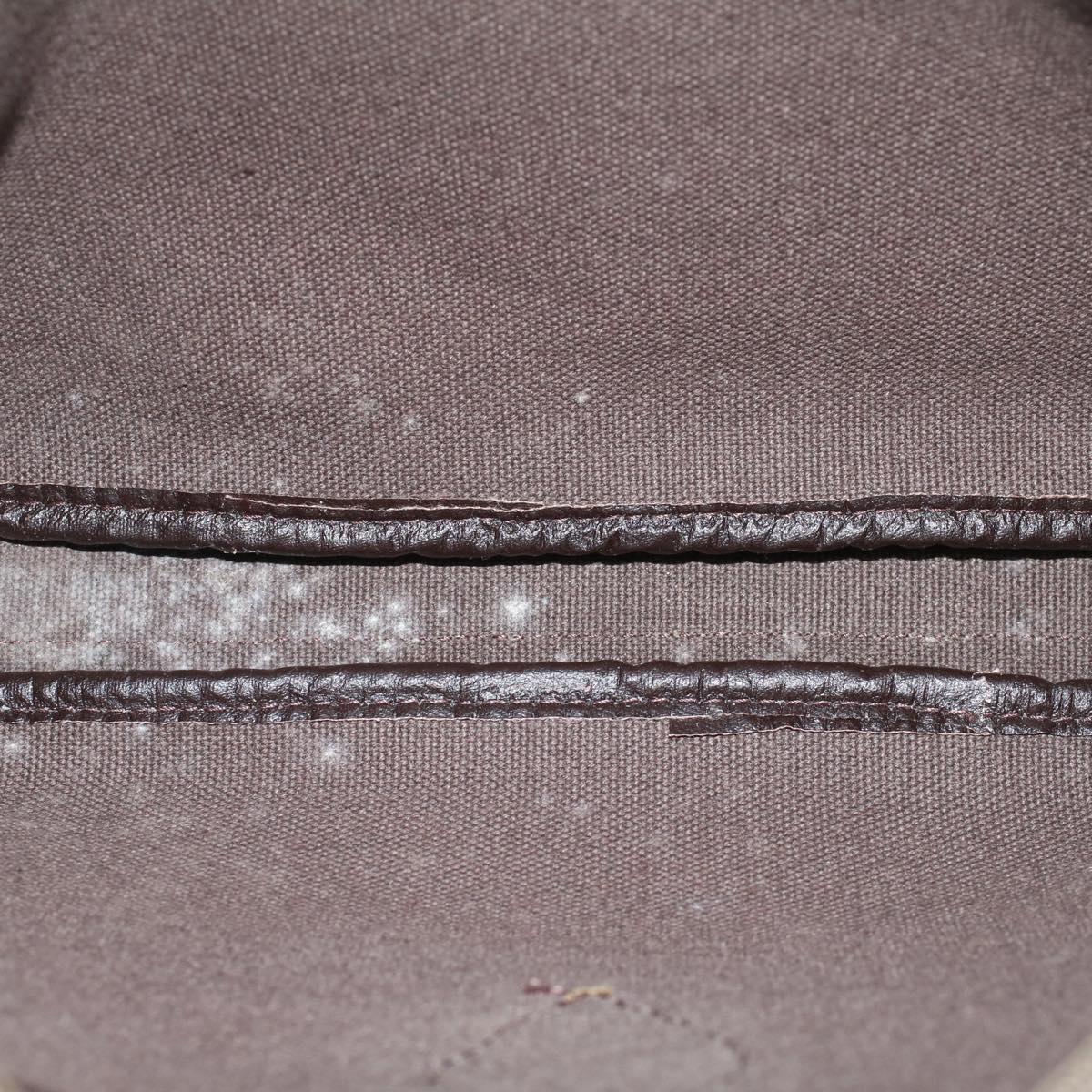 SAINT LAURENT Clutch Bag PVC Leather Gray Auth bs7990