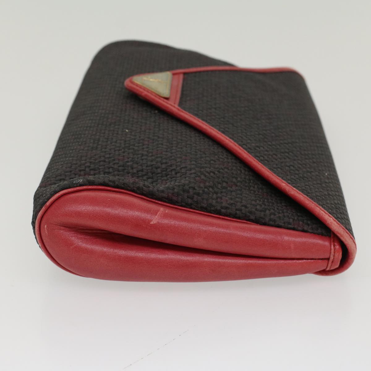 SAINT LAURENT Clutch Bag PVC Leather Red Auth bs7992