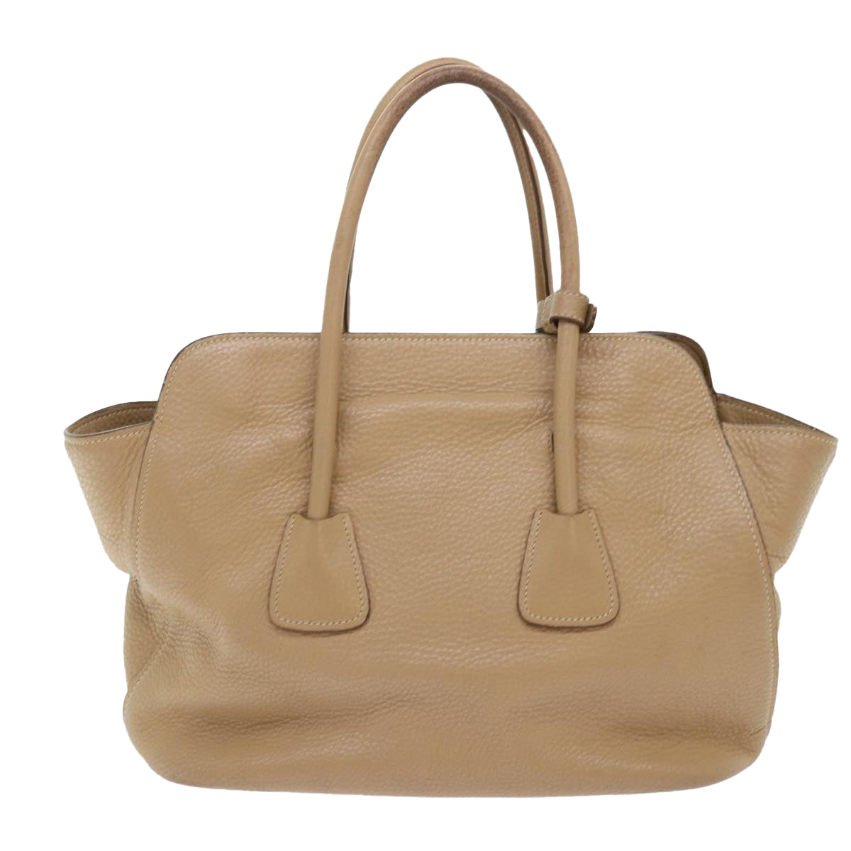 PRADA Hand Bag Leather 2way Brown Auth bs7994 - 0