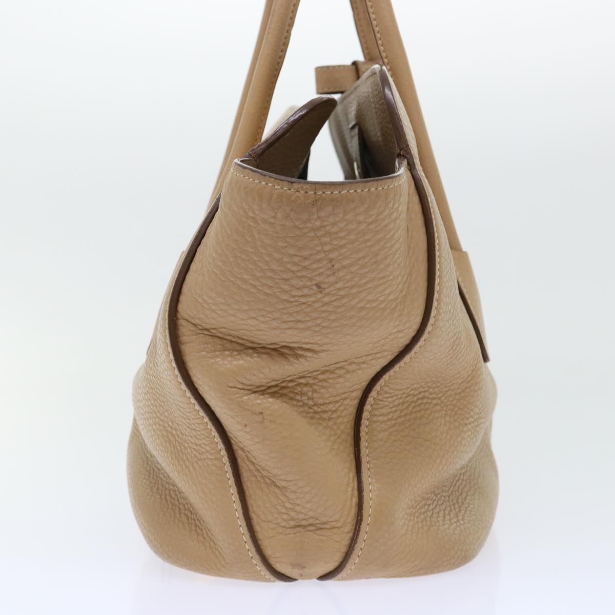 PRADA Hand Bag Leather 2way Brown Auth bs7994