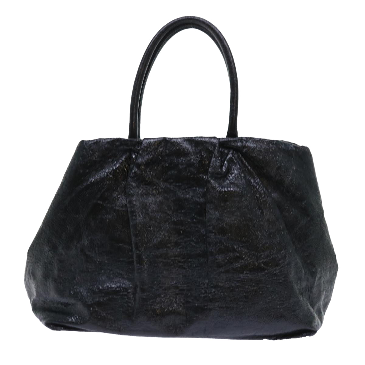 PRADA Hand Bag Leather Black Auth bs7995 - 0
