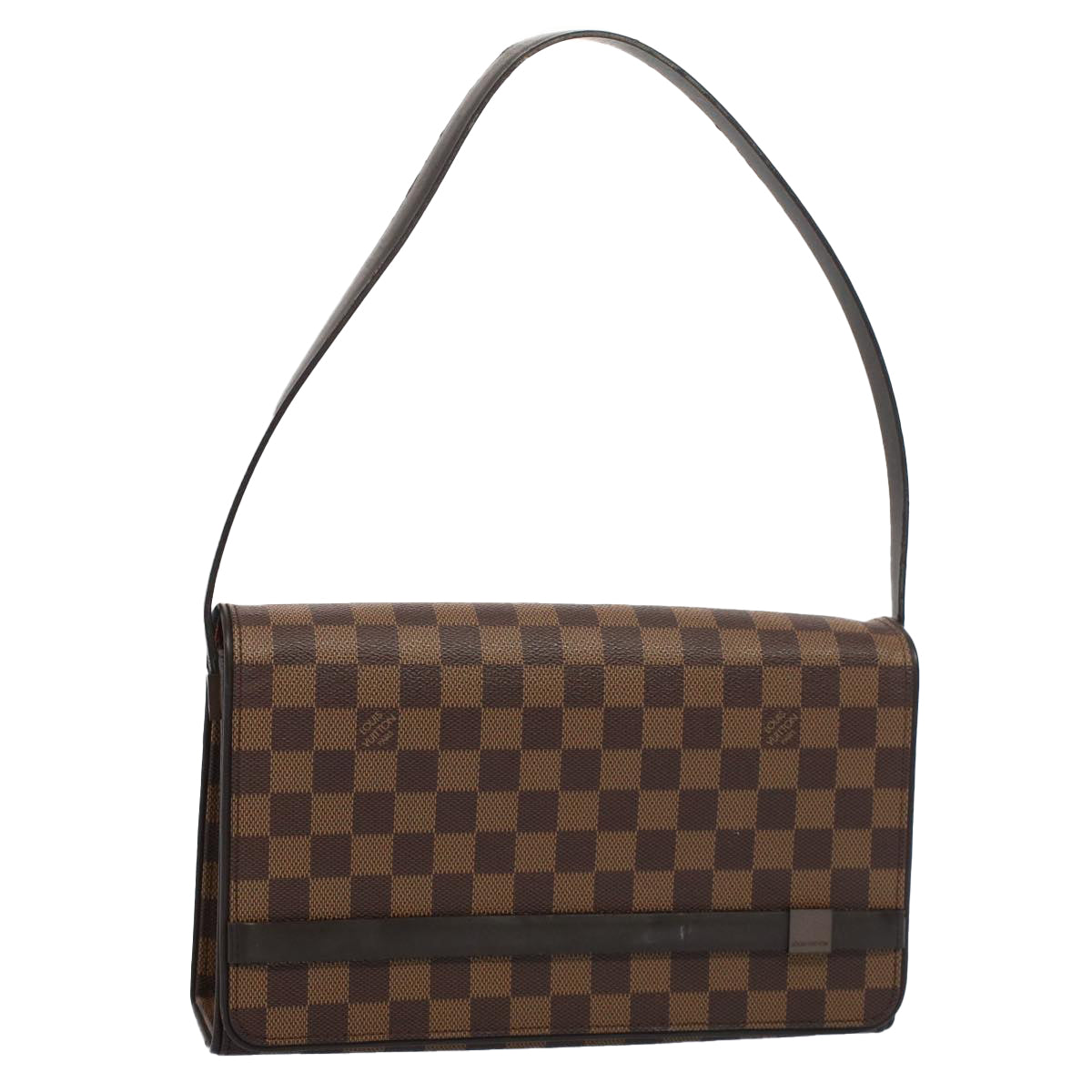 LOUIS VUITTON Damier Ebene Tribeca Ron Shoulder Bag N51160 LV Auth bs7997