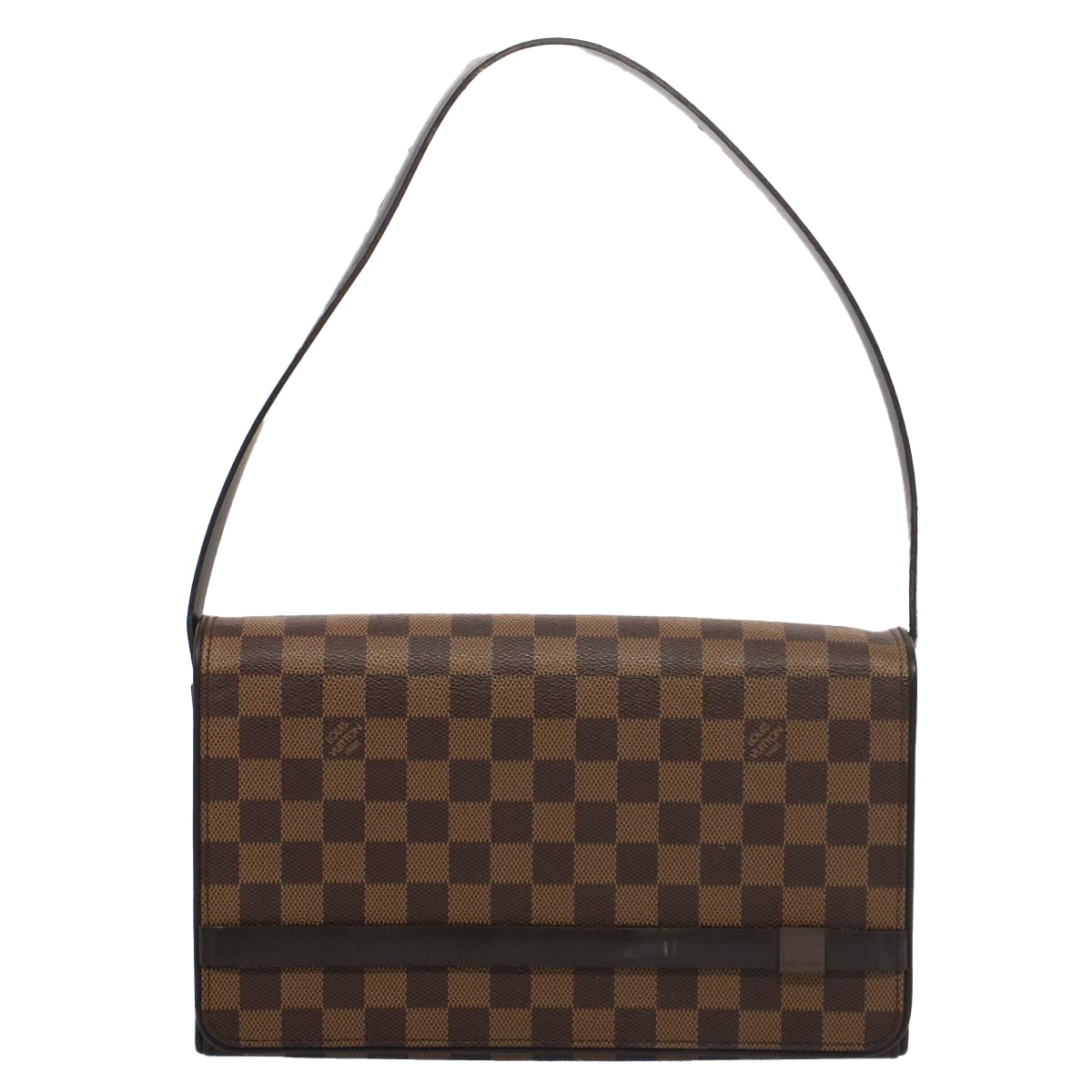 LOUIS VUITTON Damier Ebene Tribeca Ron Shoulder Bag N51160 LV Auth bs7997