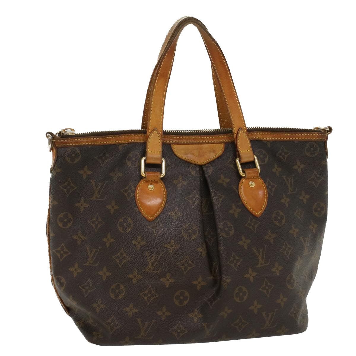 LOUIS VUITTON Monogram Palermo PM Tote Bag M40145 LV Auth bs8003