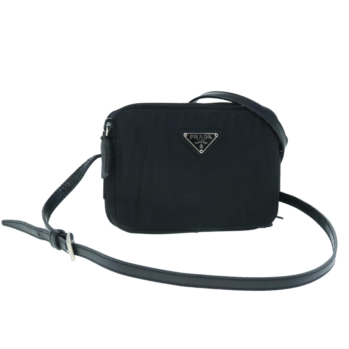 PRADA Pouch Shoulder Nylon Black Auth bs8022