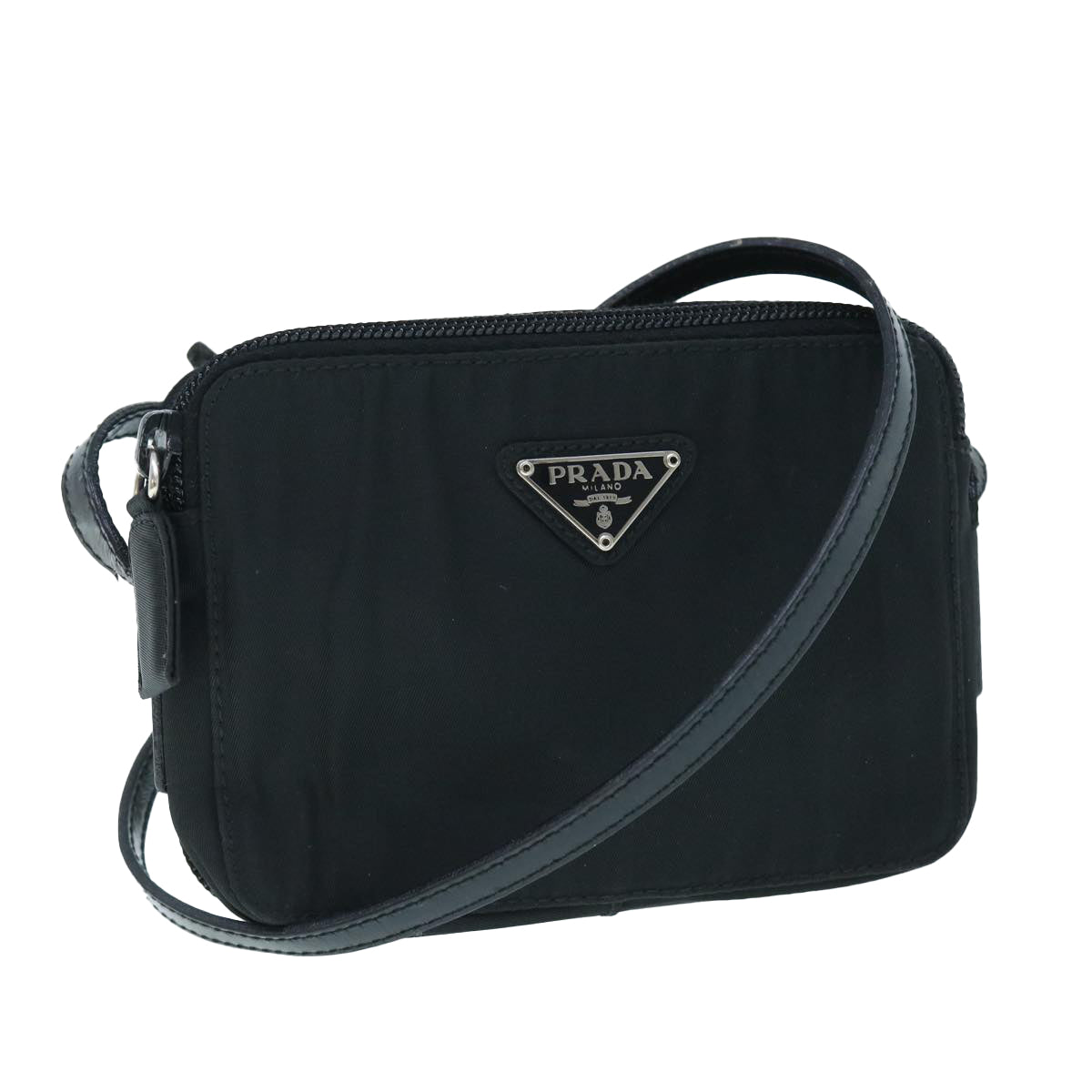 PRADA Pouch Shoulder Nylon Black Auth bs8022