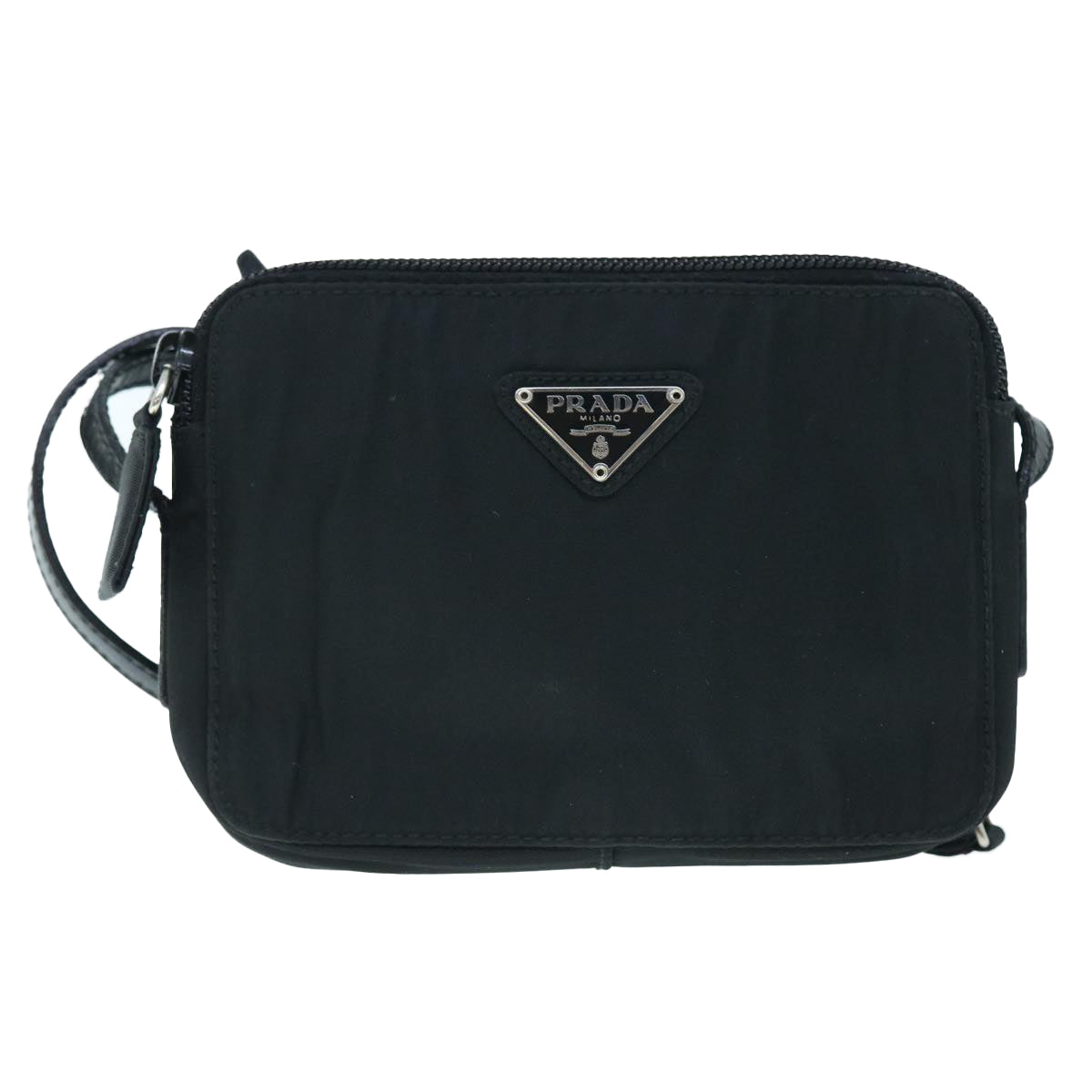 PRADA Pouch Shoulder Nylon Black Auth bs8022