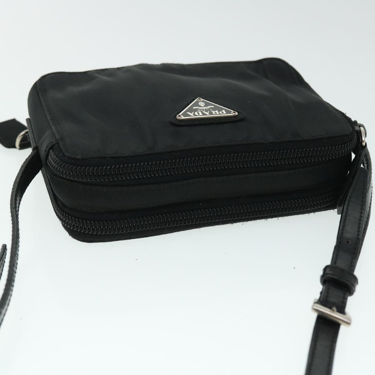 PRADA Pouch Shoulder Nylon Black Auth bs8022