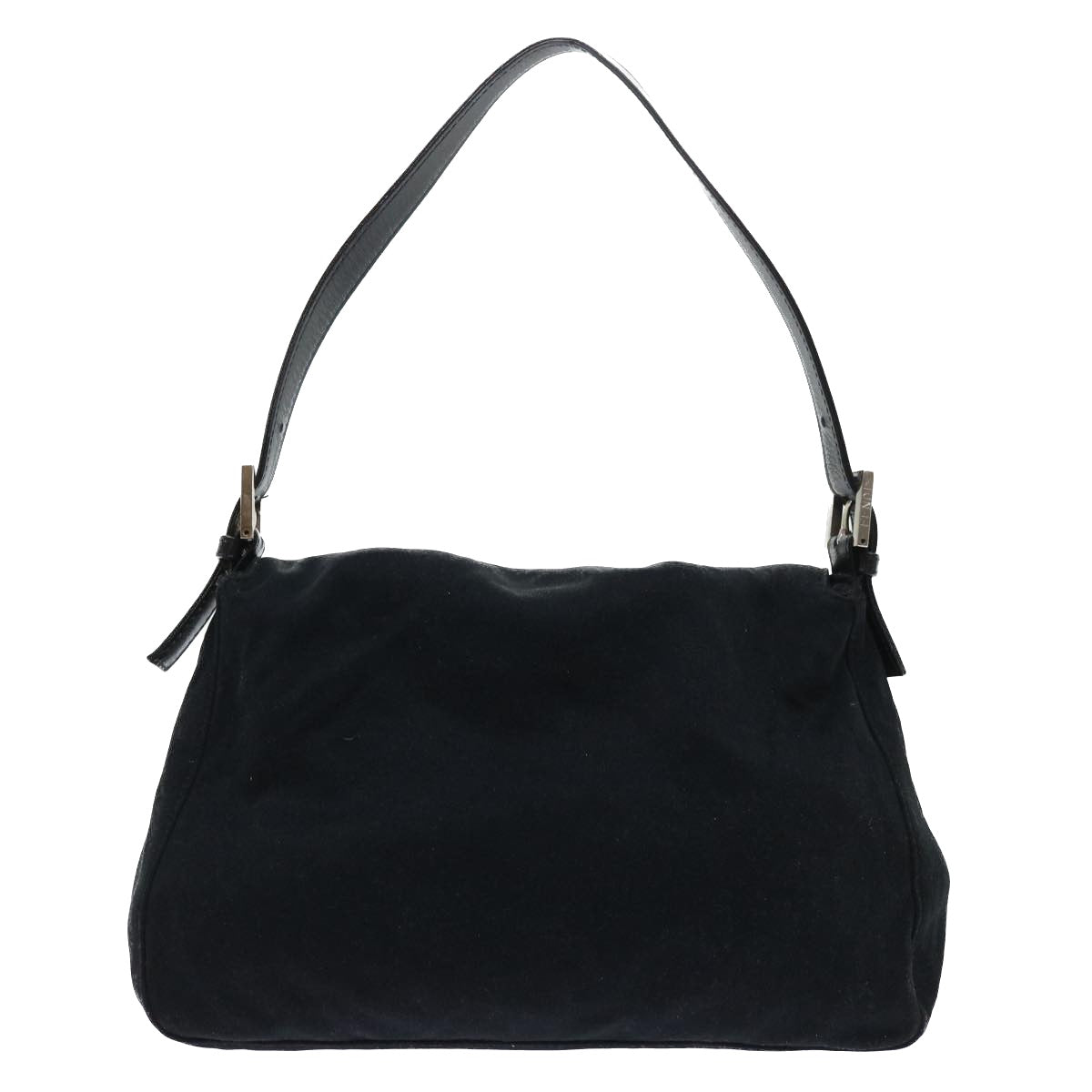 FENDI Mamma Baguette Shoulder Bag Nylon Leather Black Auth bs8028 - 0