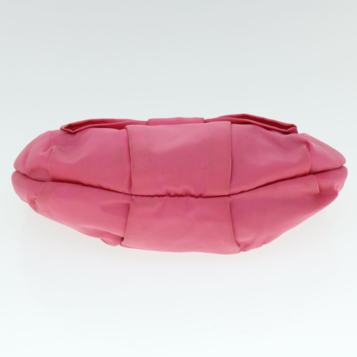 PRADA Ribbon Pouch Nylon Pink Auth bs8037