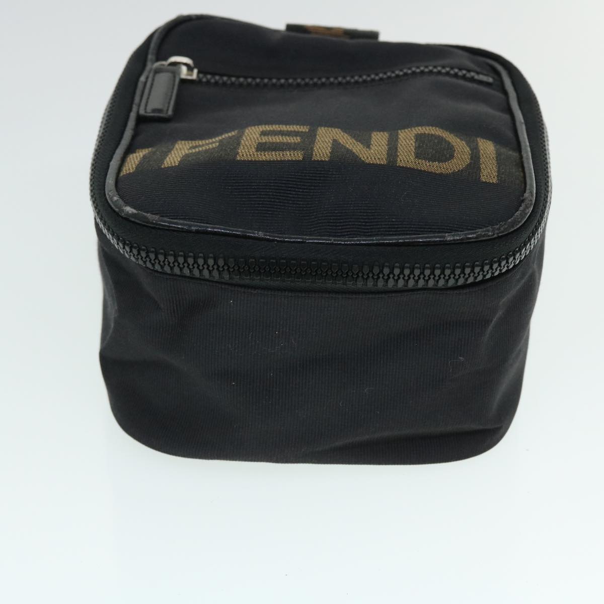 FENDI Pouch Canvas Black Auth bs8044