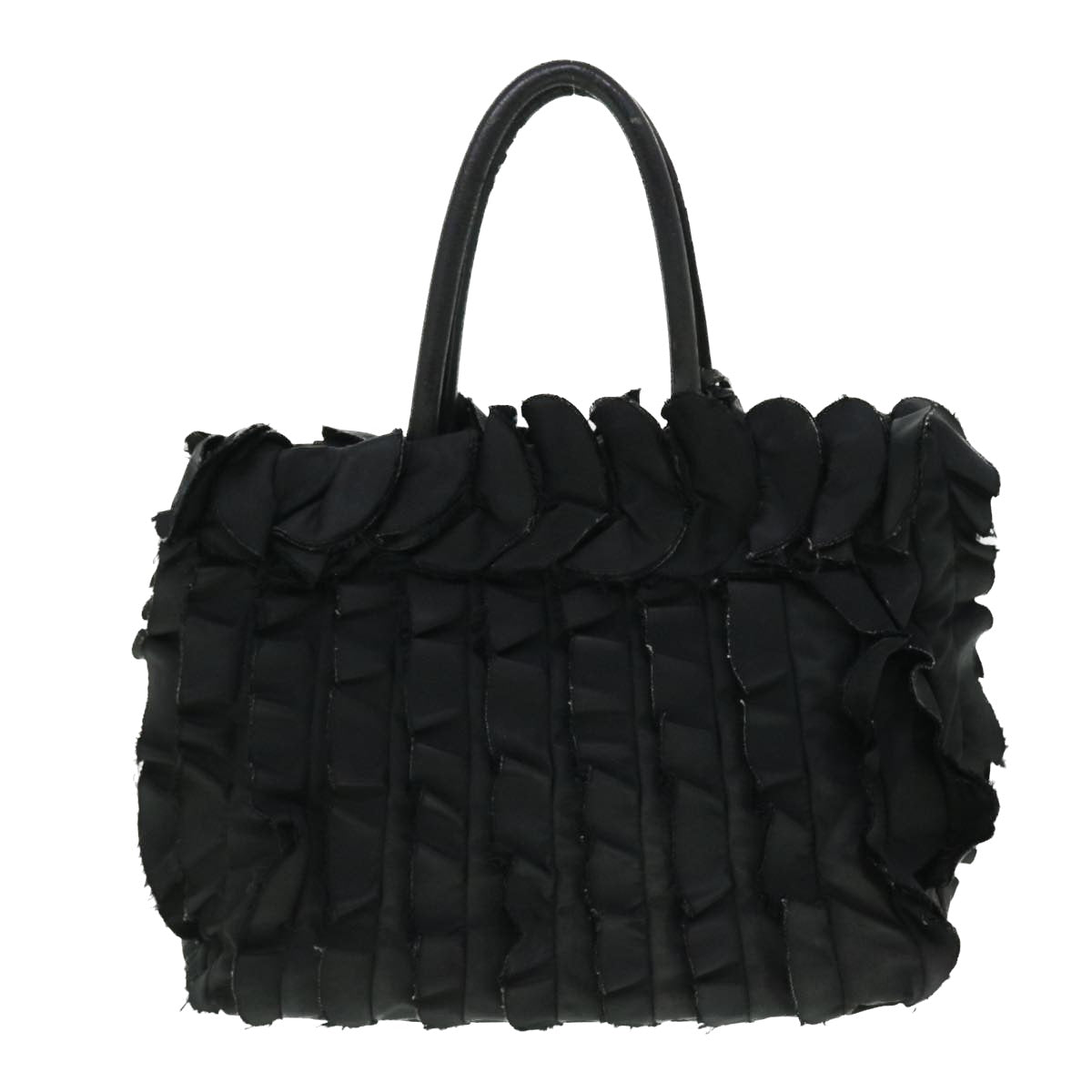 PRADA Hand Bag Nylon Black Auth bs8056 - 0