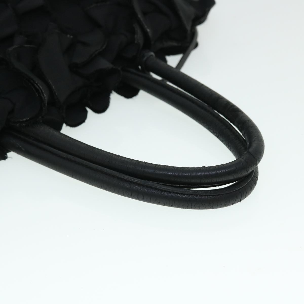 PRADA Hand Bag Nylon Black Auth bs8056