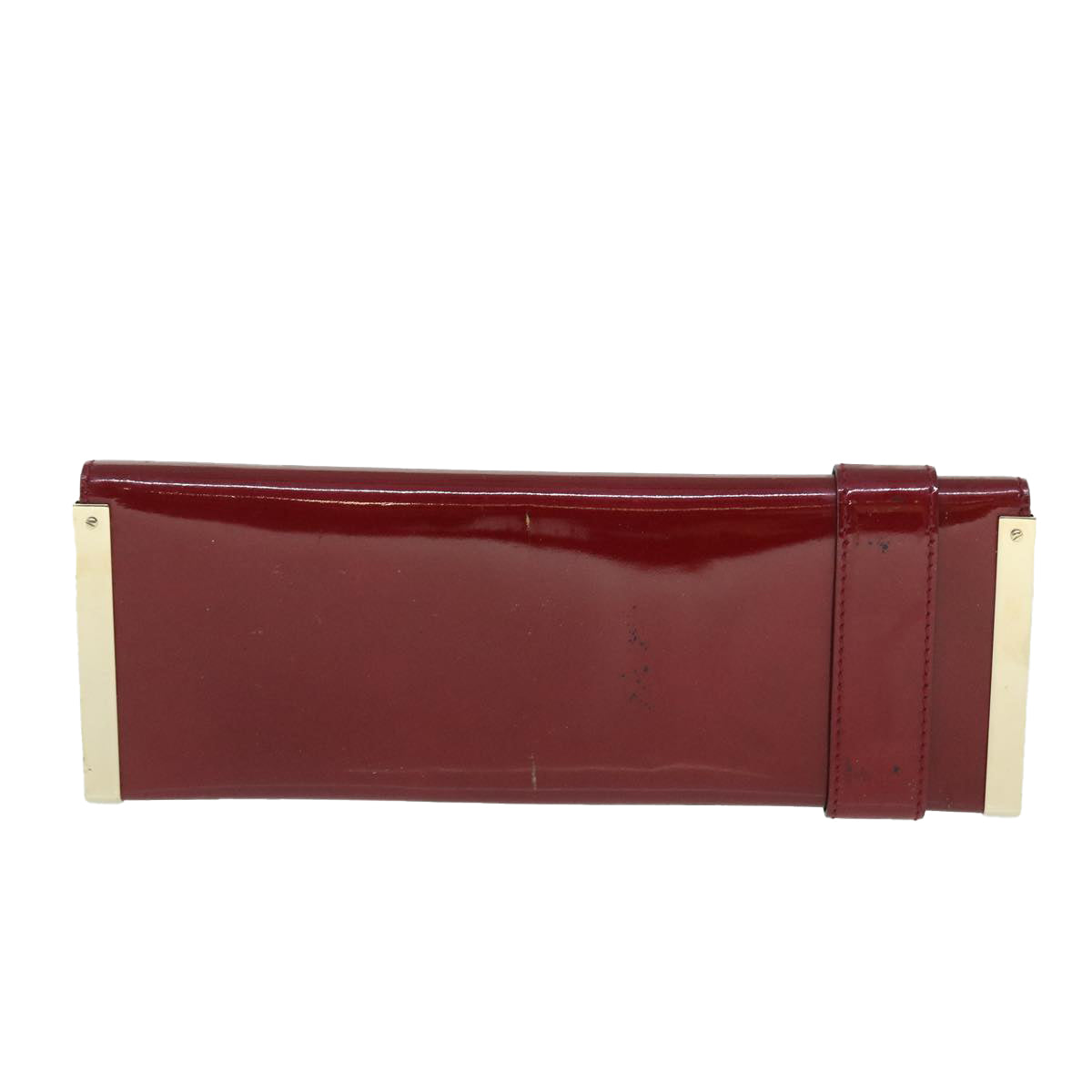 GUCCI Clutch Bag Patent leather Red Auth bs8074 - 0