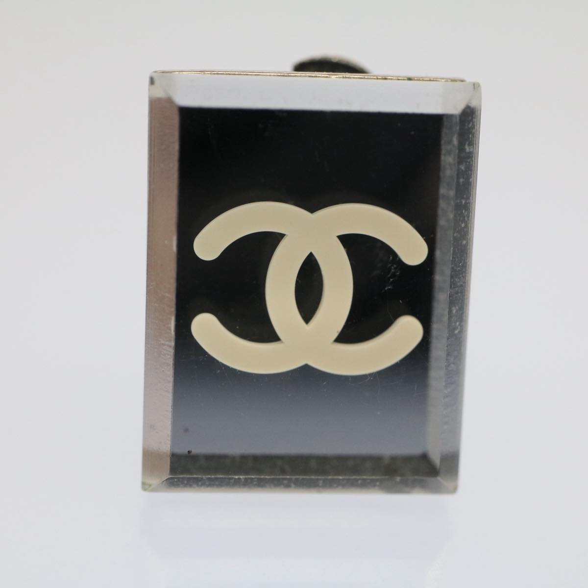 CHANEL Earring Clear CC Auth bs8079