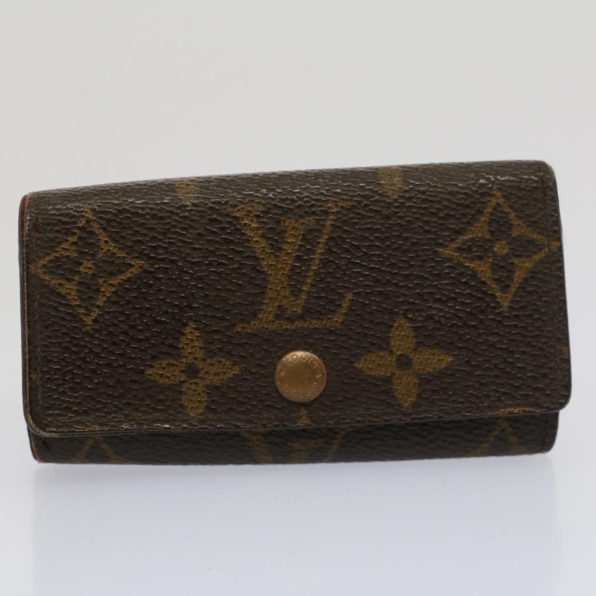 LOUIS VUITTON Monogram Damier Ebene Epi Key Case 6Set Brown LV Auth bs8080