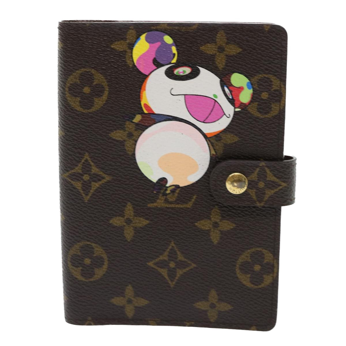 LOUIS VUITTON Monogram Panda Agenda PM Day Planner Cover R20011 LV Auth bs8082