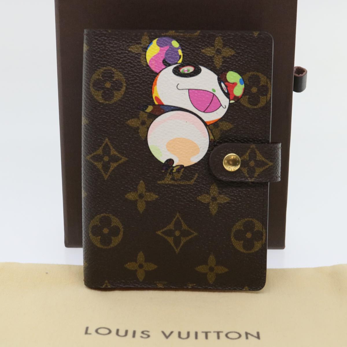 LOUIS VUITTON Monogram Panda Agenda PM Day Planner Cover R20011 LV Auth bs8082