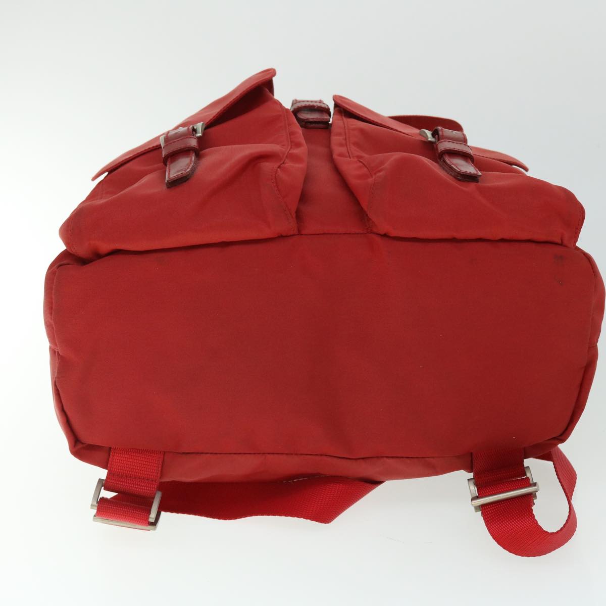 PRADA Backpack Nylon Leather Red Auth bs8103