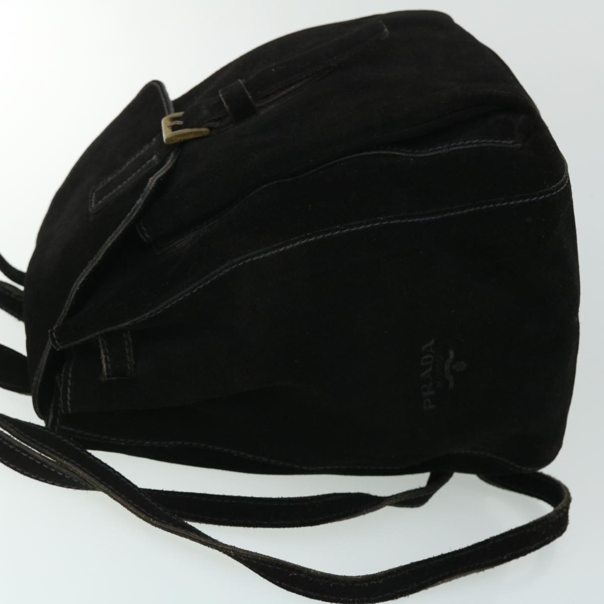 PRADA Backpack Suede Black Auth bs8107