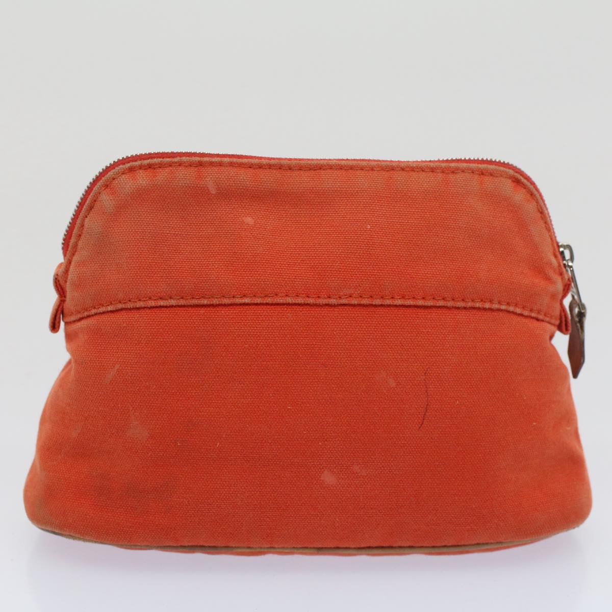 HERMES Pouch Canvas 2Set Red Orange Auth bs8117