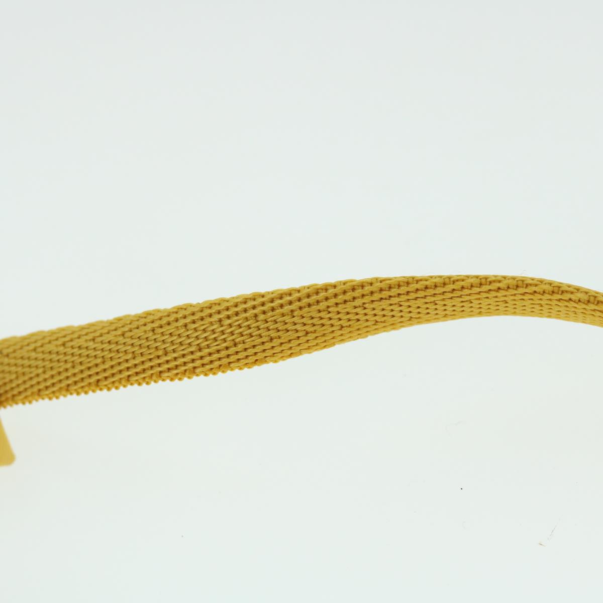 PRADA Accessory Pouch Nylon Yellow Auth bs8118