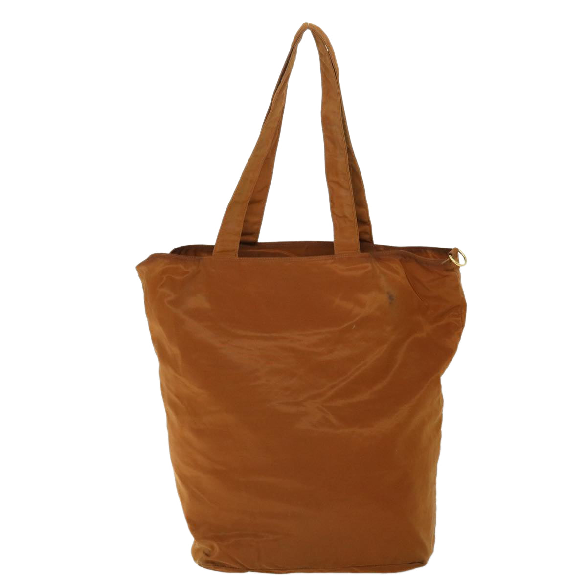 PRADA Tote Bag Nylon Brown Orange Auth bs8130