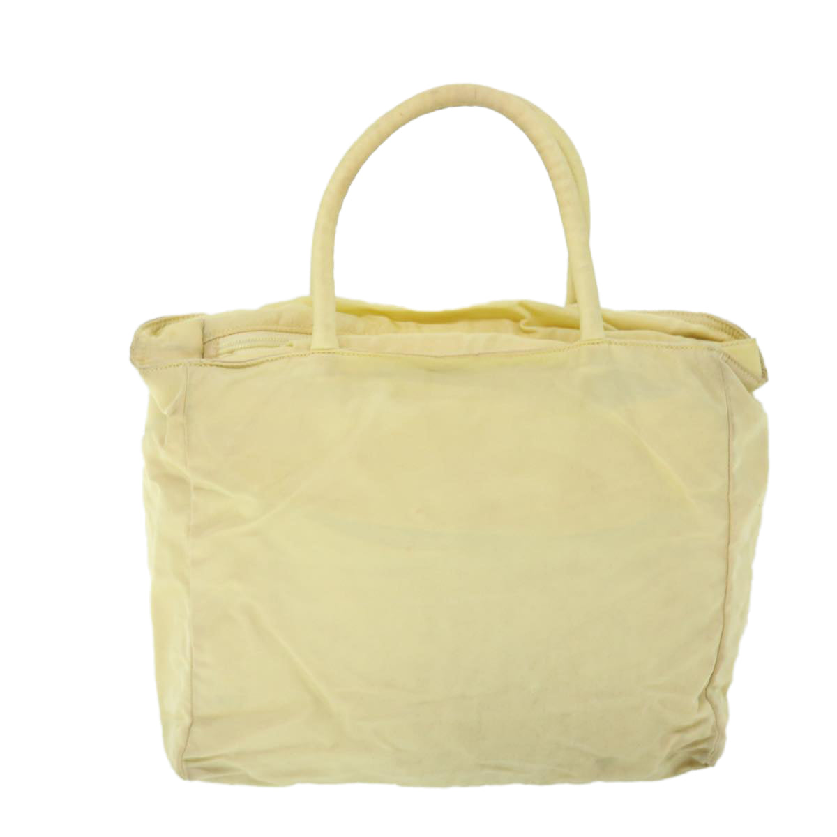 PRADA Hand Bag Nylon Beige Auth bs8131 - 0