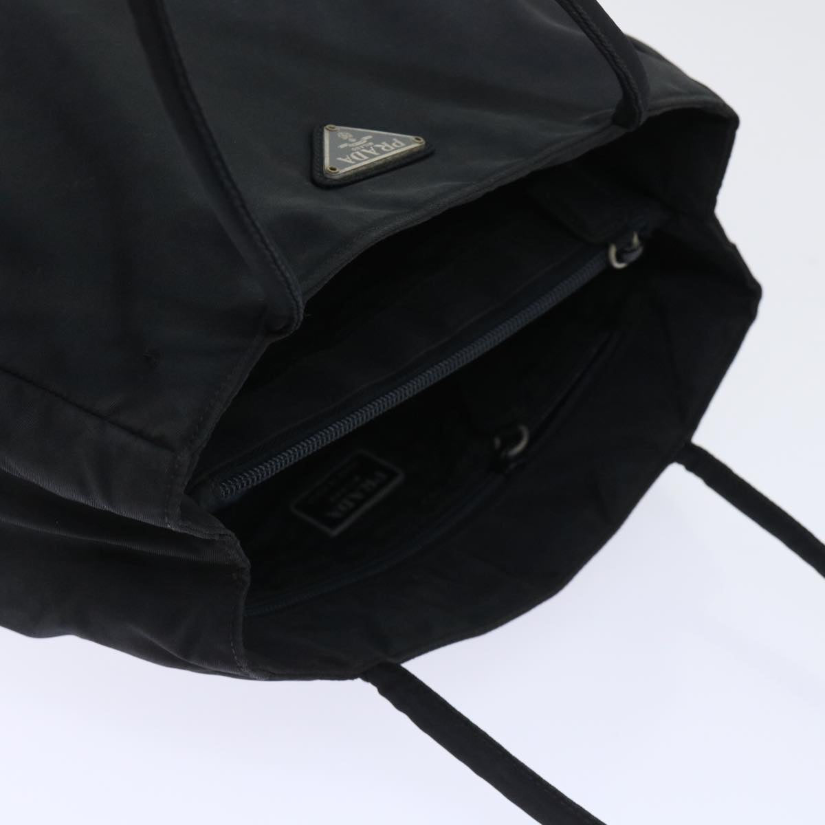 PRADA Hand Bag Nylon Black Auth bs8165