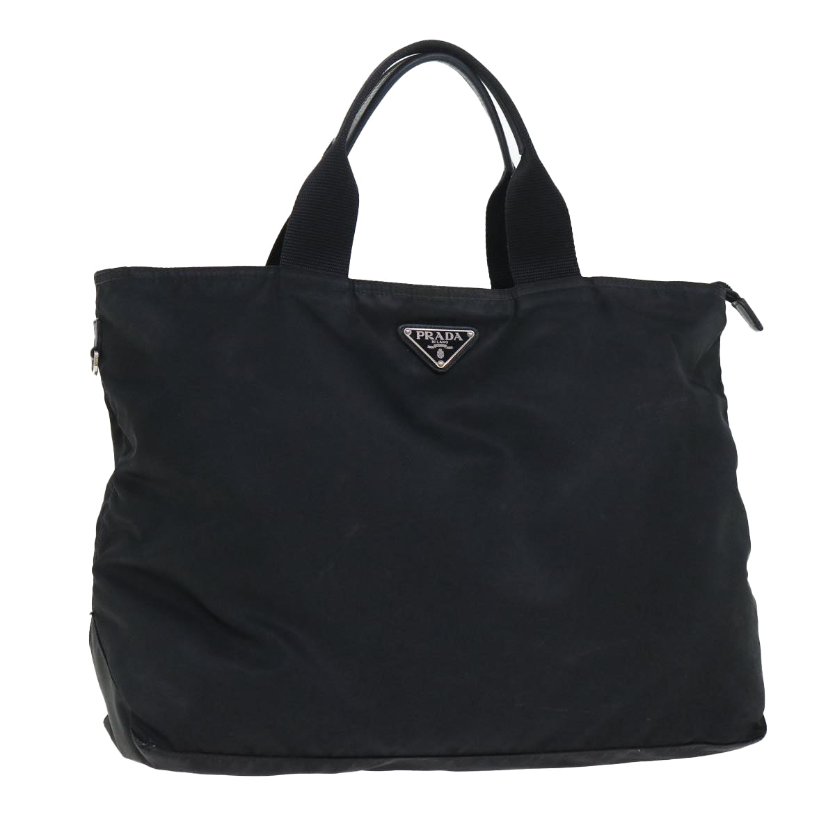 PRADA Hand Bag Nylon Black Auth bs8172