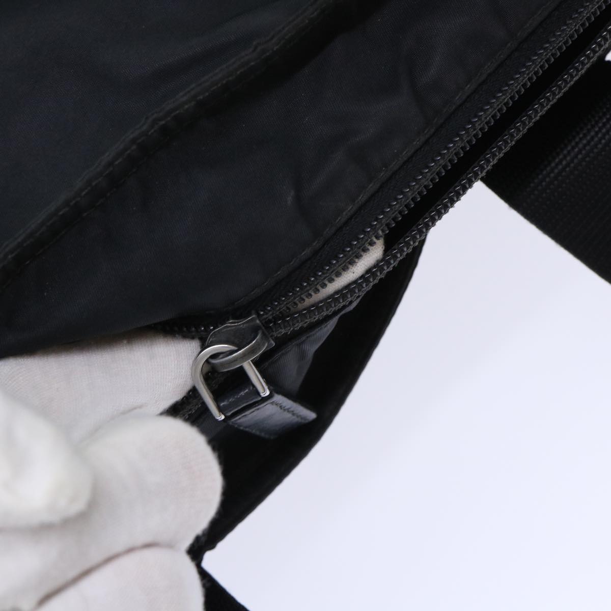 PRADA Hand Bag Nylon Black Auth bs8172