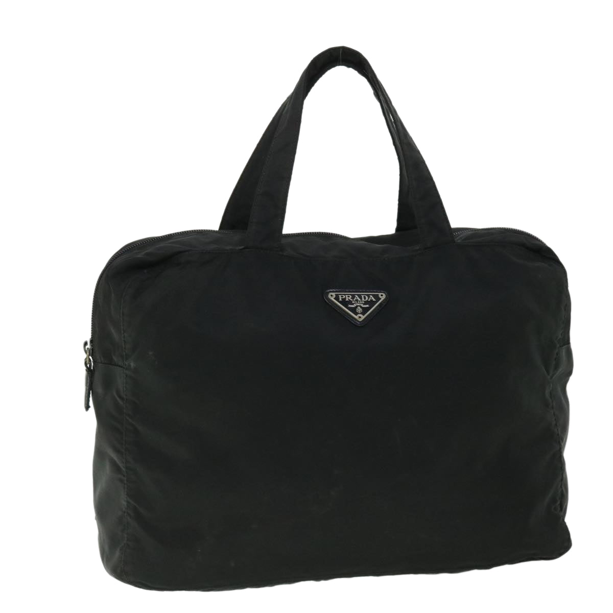 PRADA Hand Bag Nylon Black Auth bs8175