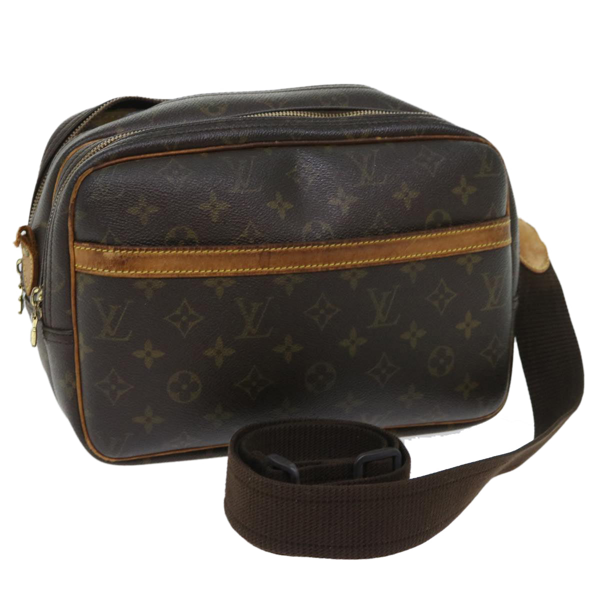 LOUIS VUITTON Monogram Reporter PM Shoulder Bag M45254 LV Auth bs8178