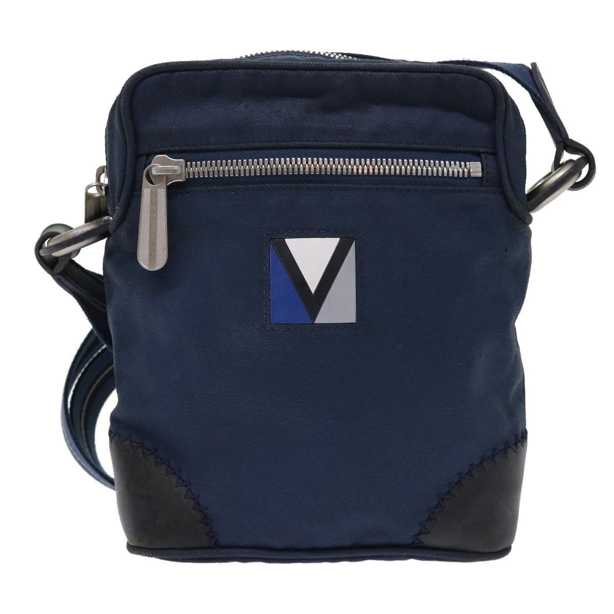 LOUIS VUITTON LV Cup Solent Shoulder Bag Coated Canvas Blue M80707 Auth bs8179