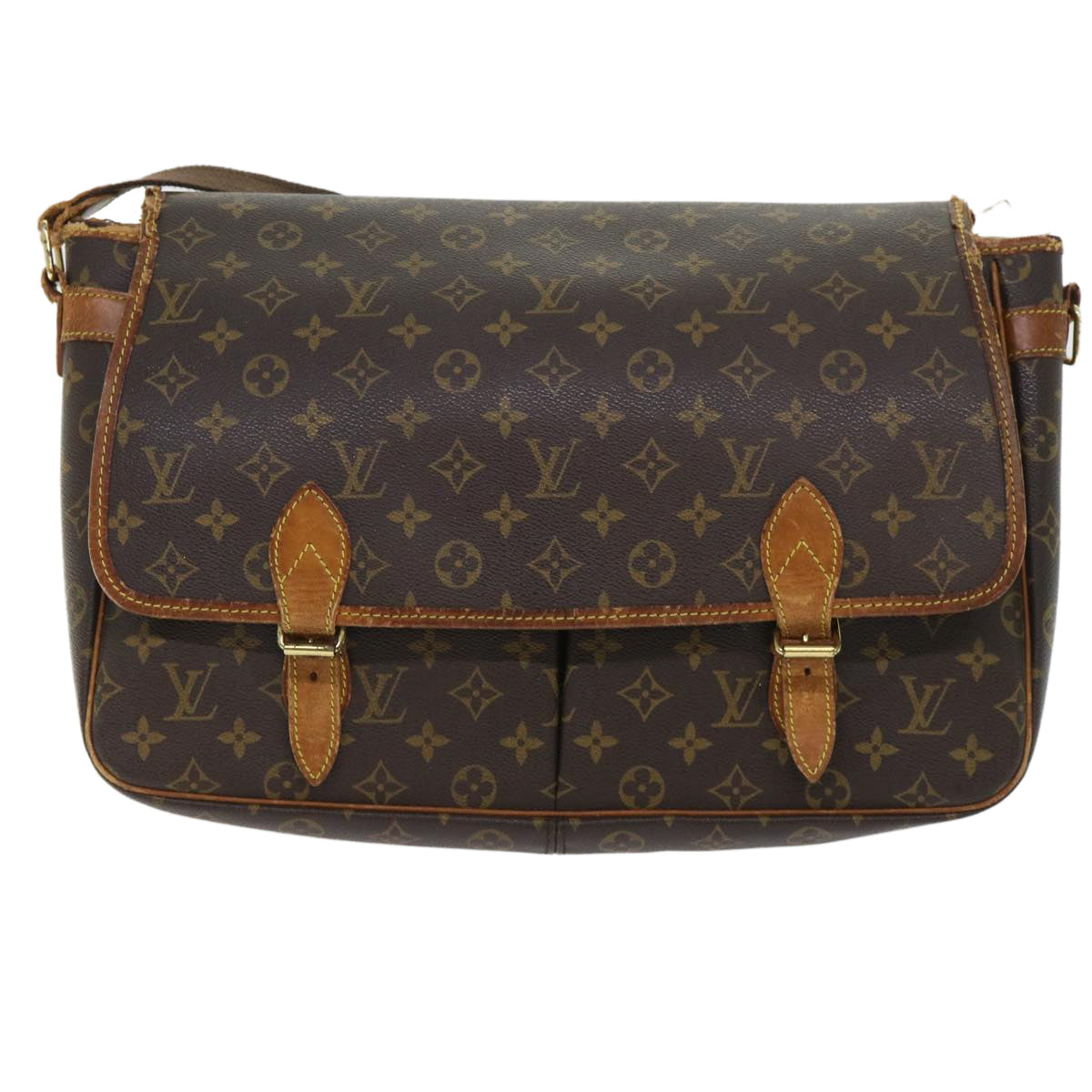 LOUIS VUITTON Monogram Gibeciere GM Shoulder Bag M42246 LV Auth bs8180