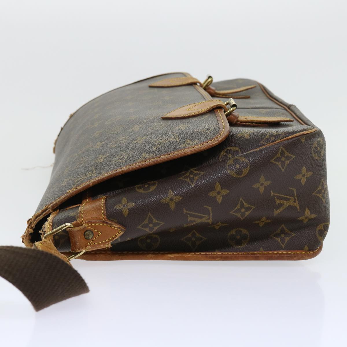 LOUIS VUITTON Monogram Gibeciere GM Shoulder Bag M42246 LV Auth bs8180