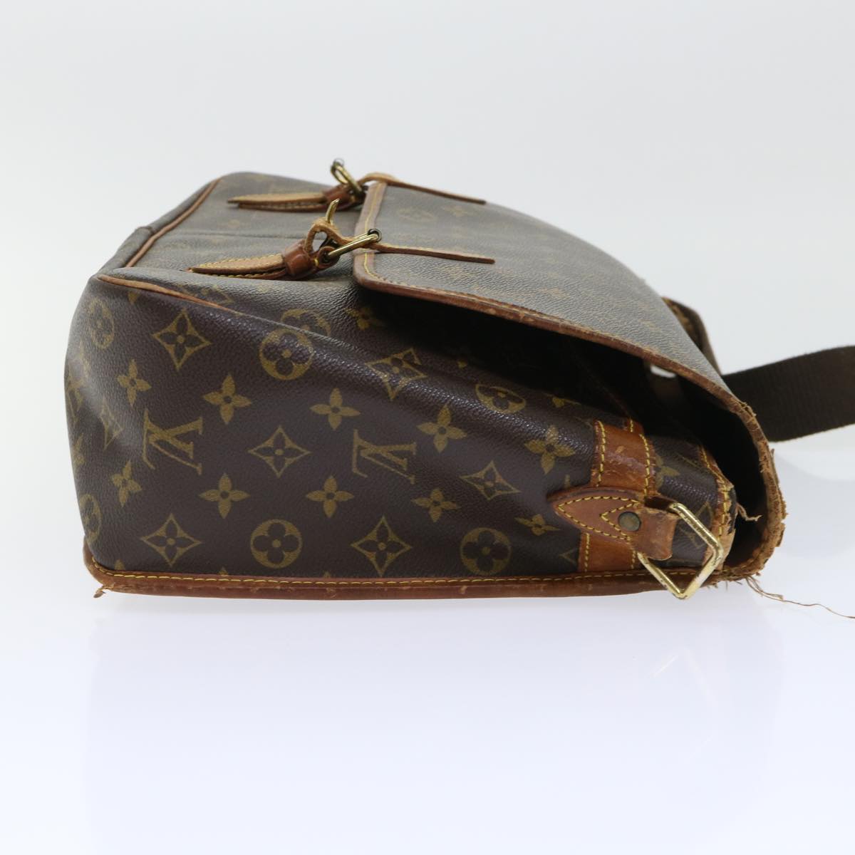 LOUIS VUITTON Monogram Gibeciere GM Shoulder Bag M42246 LV Auth bs8180