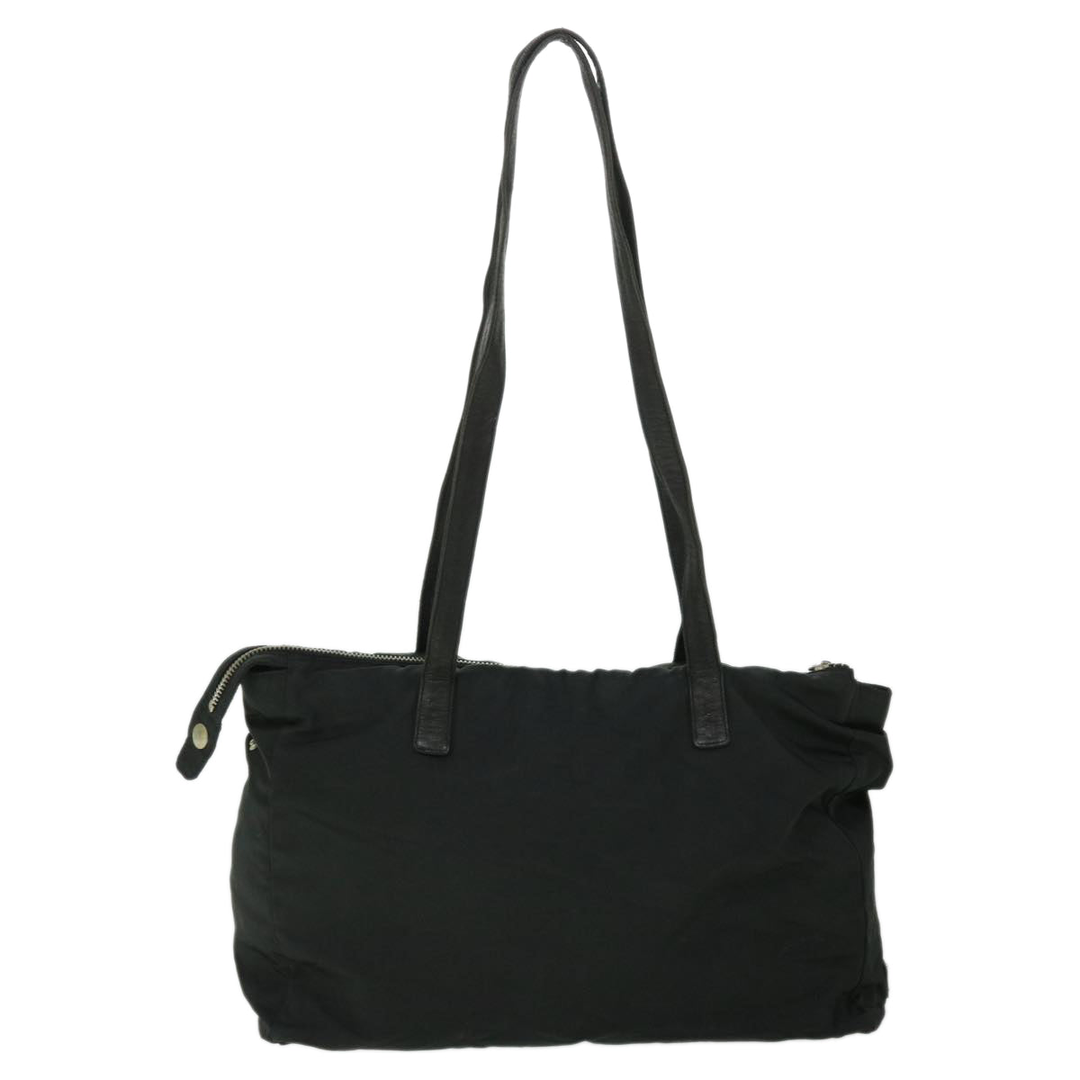 PRADA Shoulder Bag Nylon Leather Black Auth bs8185 - 0