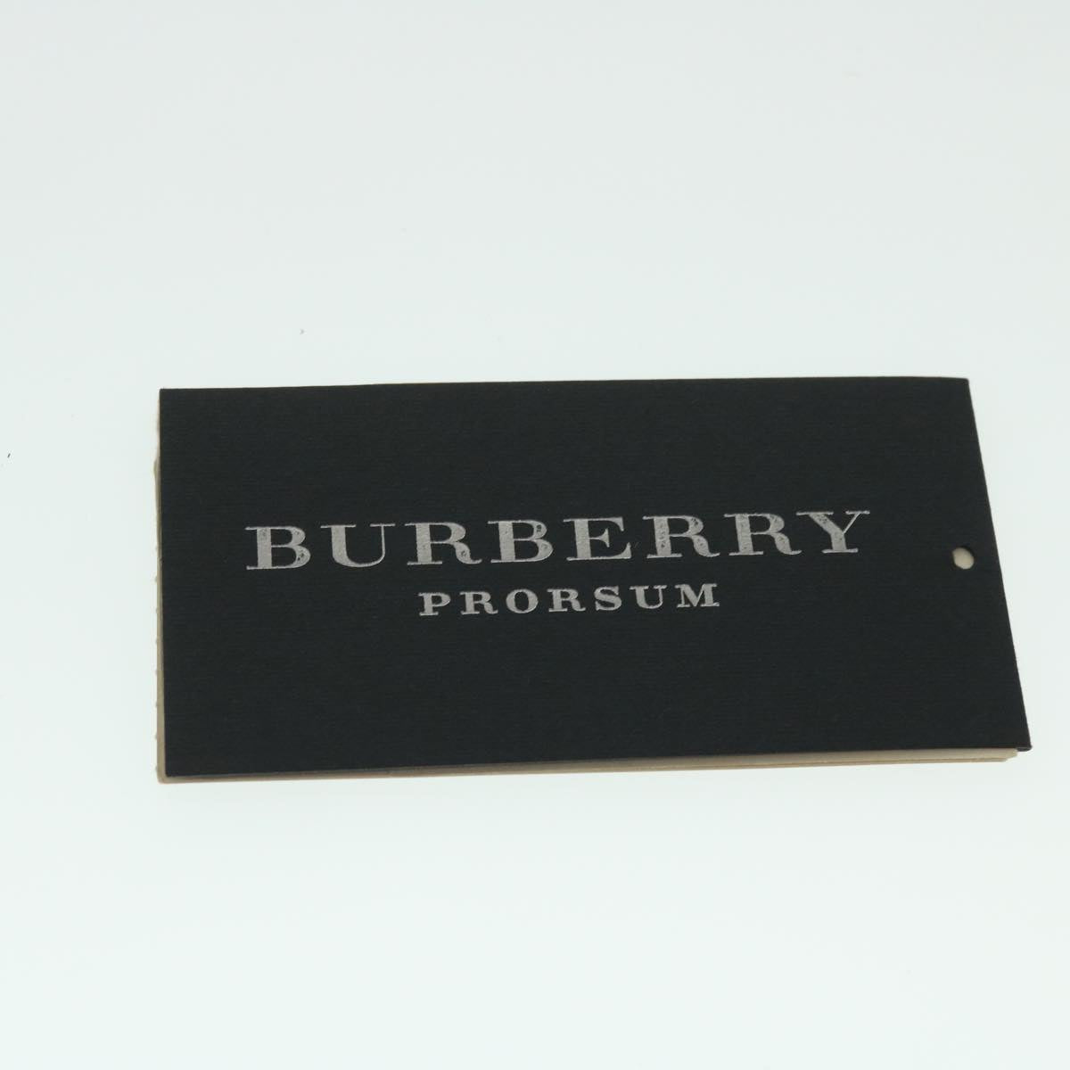 BURBERRY Gamaguchi Clutch Bag Harako leather Black White Auth bs8227