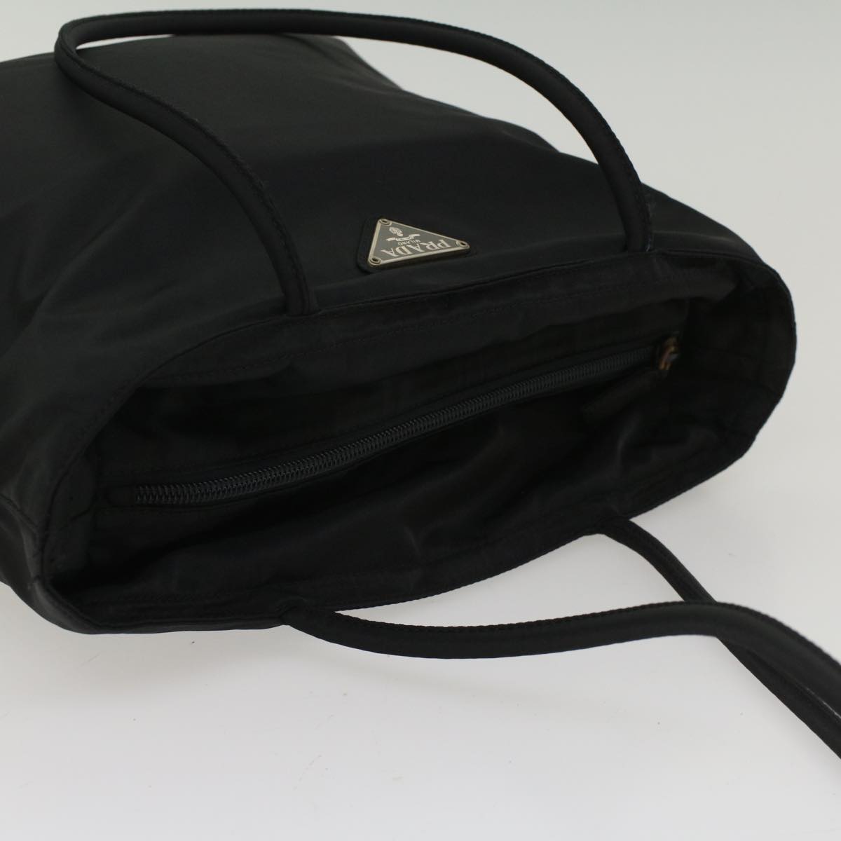 PRADA Shoulder Bag Nylon Black Auth bs8255