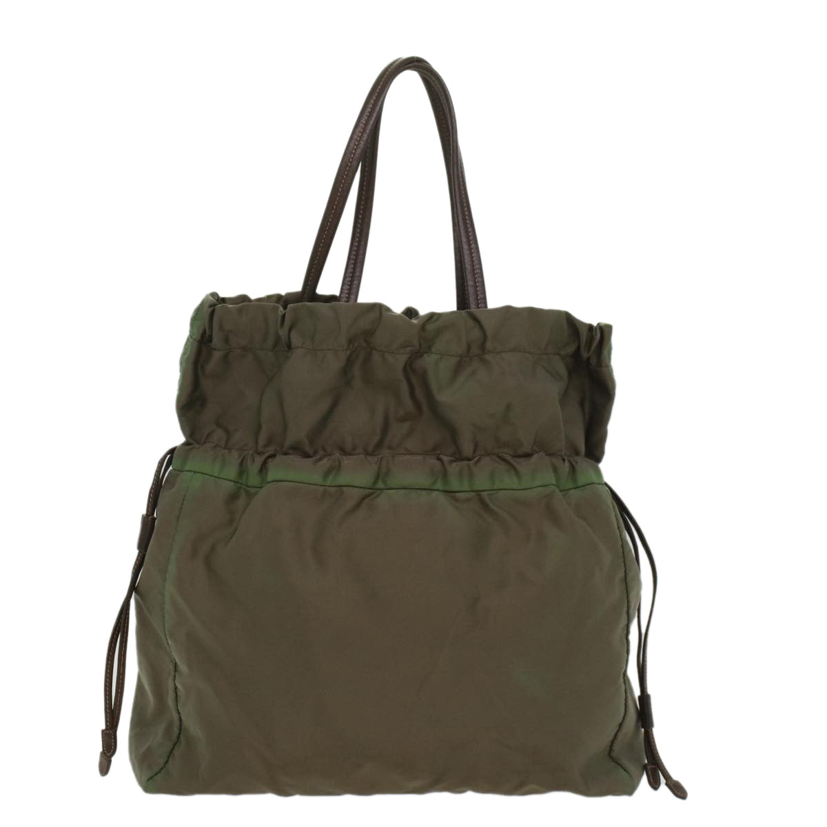 PRADA Shoulder Bag Nylon Khaki Auth bs8278 - 0