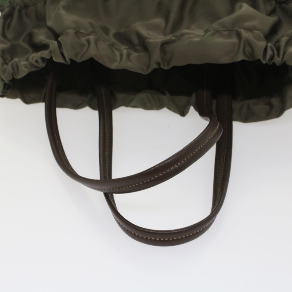 PRADA Shoulder Bag Nylon Khaki Auth bs8278